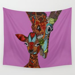 giraffe love orchid Wall Tapestry | Giraffes, Pop Art, Nature, Digital, Illustration, Pattern, Nursery, Tribal, Animal, Sharonturner 