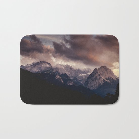 Cross Mountains #sunset Bath Mat