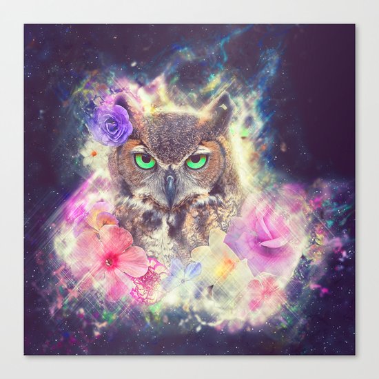 Space Owl with Spice Canvas Print