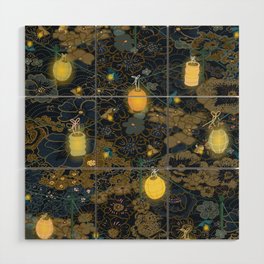 Garden party by night Wood Wall Art