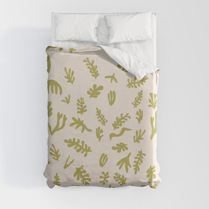 Matisse seaweed Moss green Duvet Cover