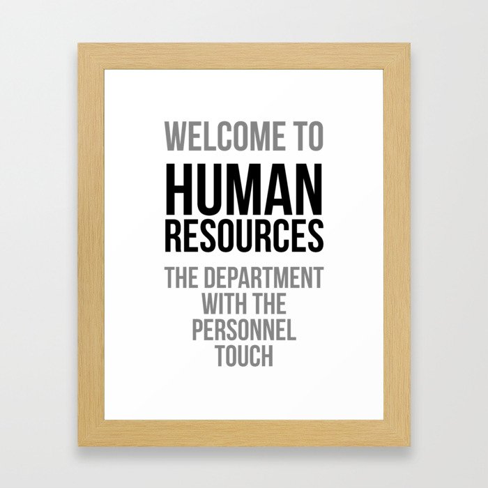 Human Resources, Office Wall Art, Office Art, Office Gifts Framed Art