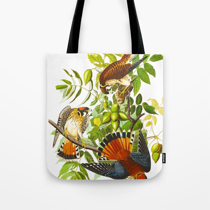 Sparrow Vintage Scientific Bird & Botanical Illustration Tote Bag