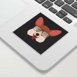 Dog With Glasses Puppy Cute Music Sticker