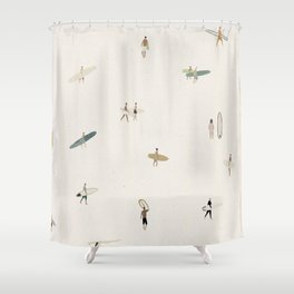 Tiny Surfers Shower Curtain