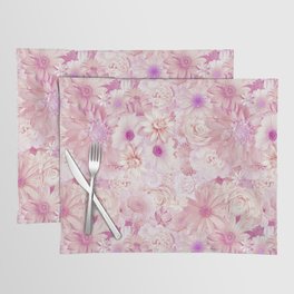 rouge pink floral bouquet aesthetic assemblage Placemat