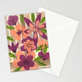 Silky Blooms Stationery Card