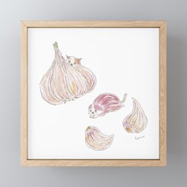 Garlic Cats Framed Mini Art Print