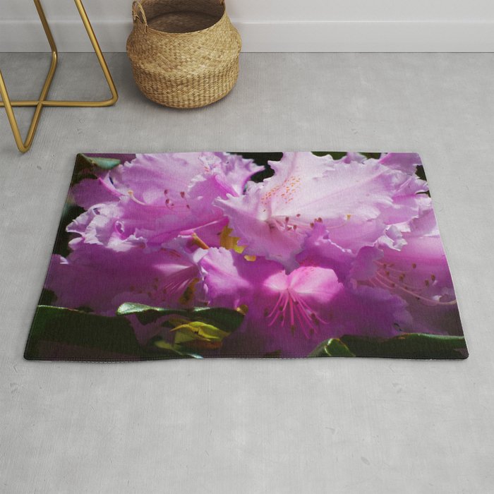 Rhododendron Flower in Expressive Rug