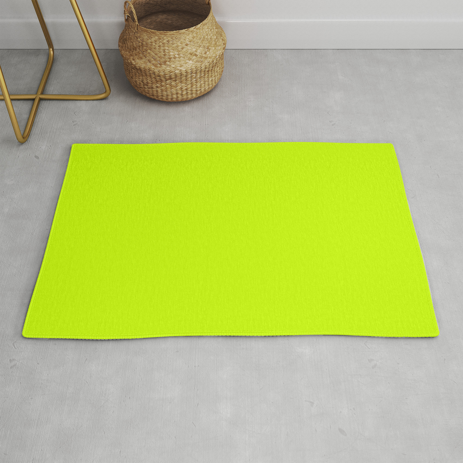 Bright Green Lime Neon Color Rug By, Bright Green Rug