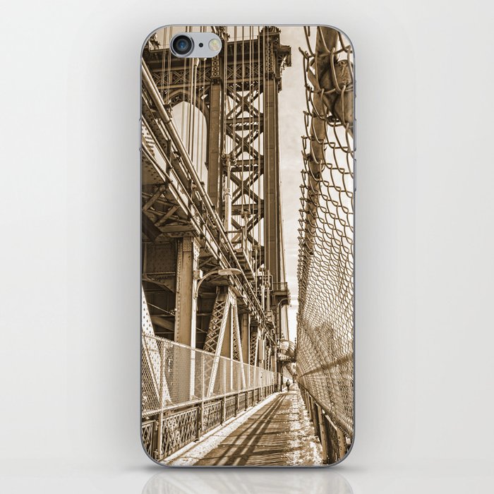 Manhattan Bridge New York City | Sepia iPhone Skin