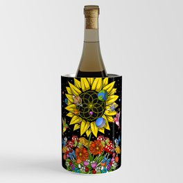 Psychedelic Sunflower Forest Wine Chiller