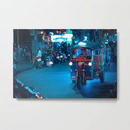 Bangkok Thailand Neon Tuk Tuk 2 Metal Print