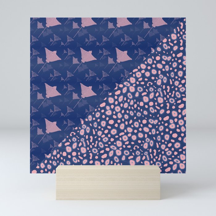 Manta Eagle Ray pattern Mini Art Print