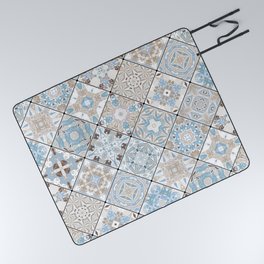 Mediterranean Decorative Tile Print XIII Picnic Blanket
