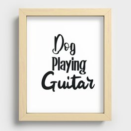 Dog Playing Guitar Recessed Framed Print