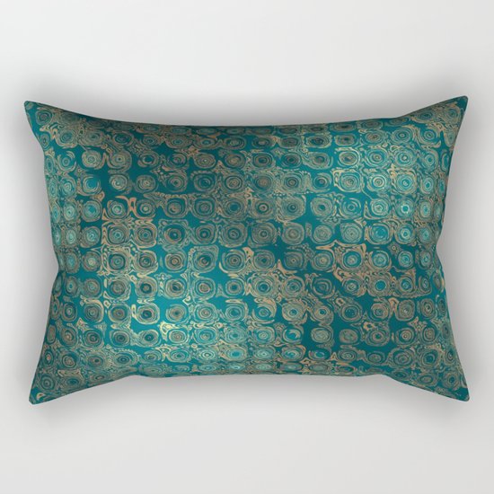 Retro Circles Rectangular Pillow