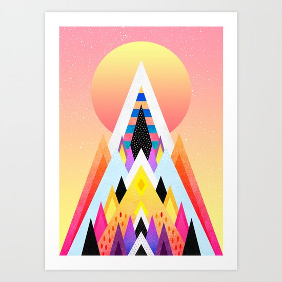Bubblegum Mountain Art Print