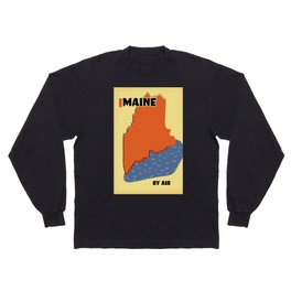Maine by air travel poster. Long Sleeve T-shirt