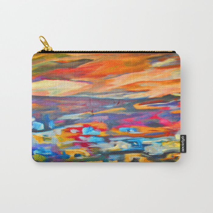 My Village | Colorful Small Mountainy Village Carry-All Pouch by Azima ...