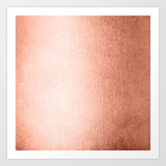 Simply Sweet Peach Coral Shimmer Art Print