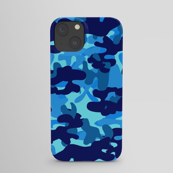Camouflage (Blue) iPhone Case