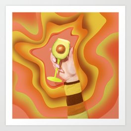 Avocado Toast (retro version) Art Print