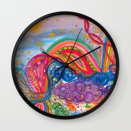 Cosmos Wall Clock | Watercolor, Inter Connection, Trees, Painting, Water, Connection, Cosmos, Meditation, Life, Love 