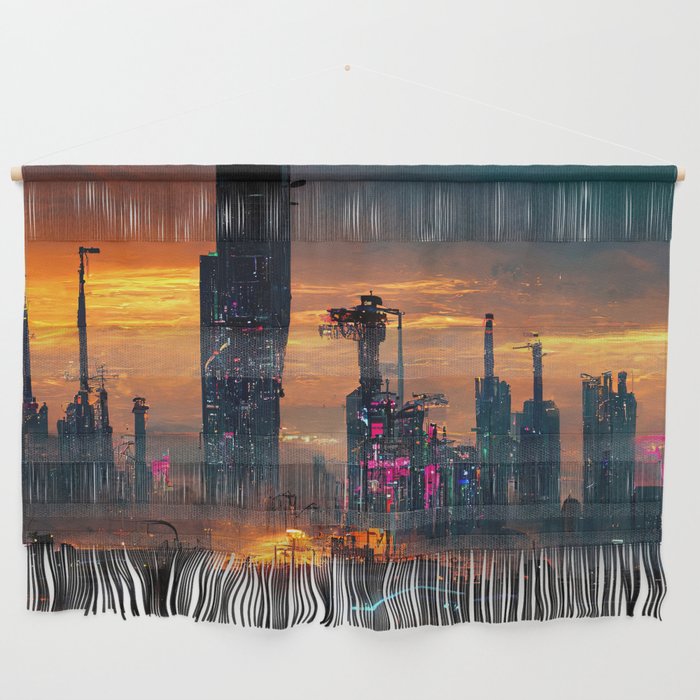 Postcards from the Future - Nameless Metropolis Wall Hanging