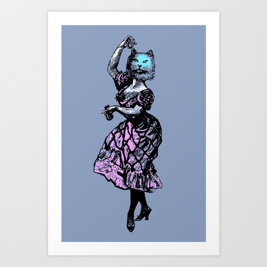 The Flamenco Cat Art Print
