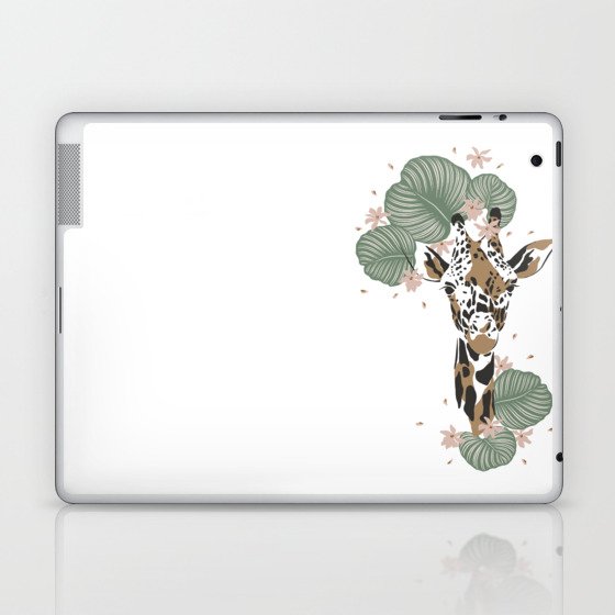 watercolor giraffe lover  Laptop & iPad Skin