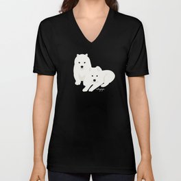 Samoyed puppy V Neck T Shirt