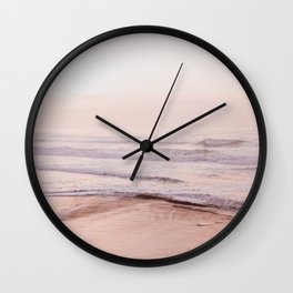 Dreamy Pink Pacific Beach Wall Clock