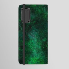 Abstract dark green Android Wallet Case