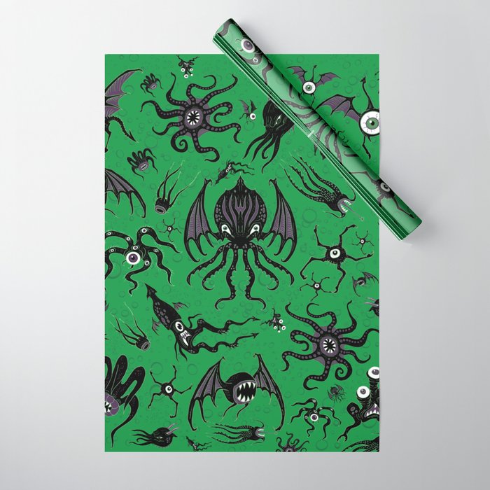 Cosmic Horror Critters Wrapping Paper