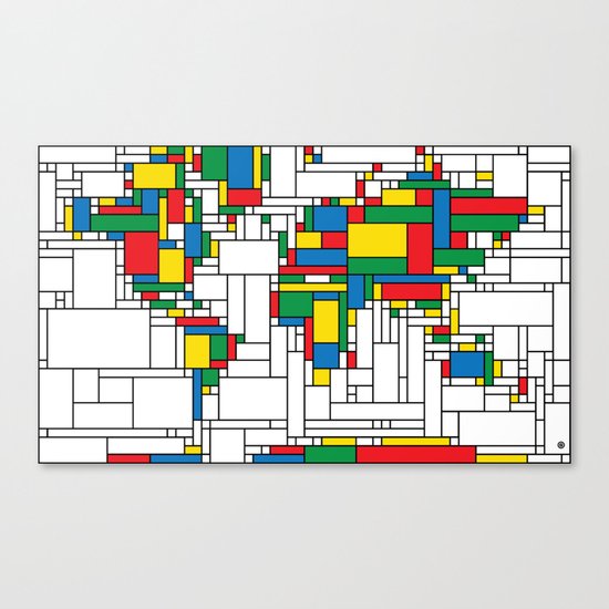 World Map - Modern Canvas Print