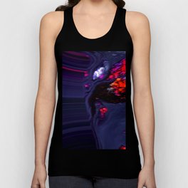 SONIC CREATIONS | Vol. 71 Tank Top | Glitch, Abstract, Gem, Purple, Digital, Earth, Planet, Vibrant, Universe, Reflection 