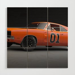 King of the road American muscle car Charger iconic Hollywood icon automobile color photograph / photography Wood Wall Art