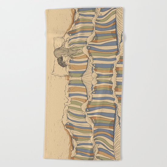 Ocean of love Beach Towel