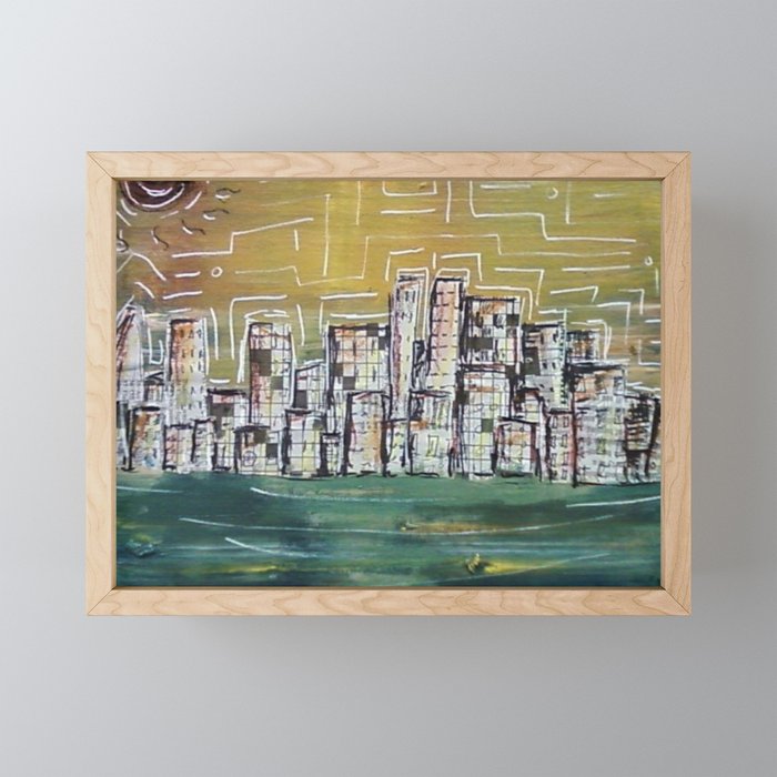 Ink-an City Framed Mini Art Print