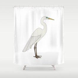 Heron bird Shower Curtain