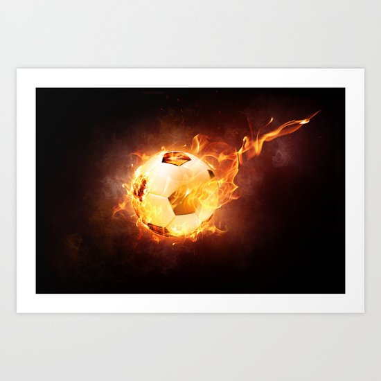 Fire Football Art Print
