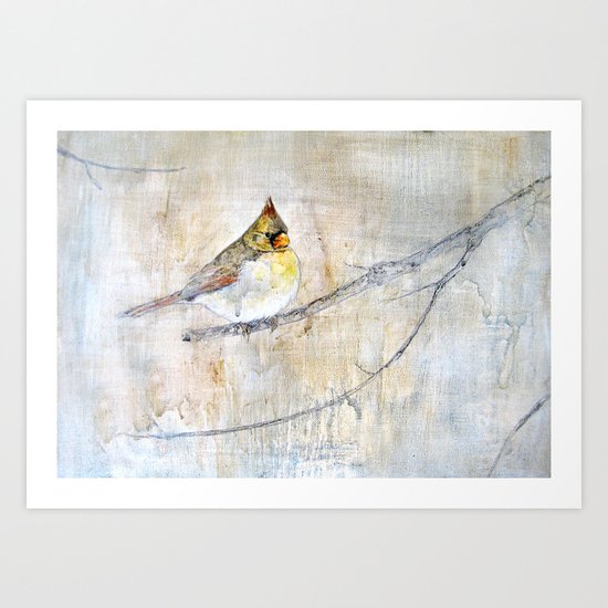 Female Northern Cardinal Art Print