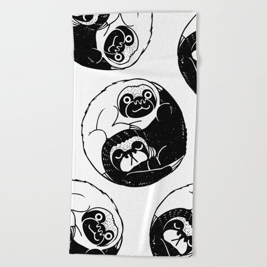 The Tao of Sloths Beach Towel