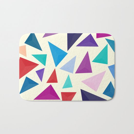 Colorful geometric pattern Bath Mat