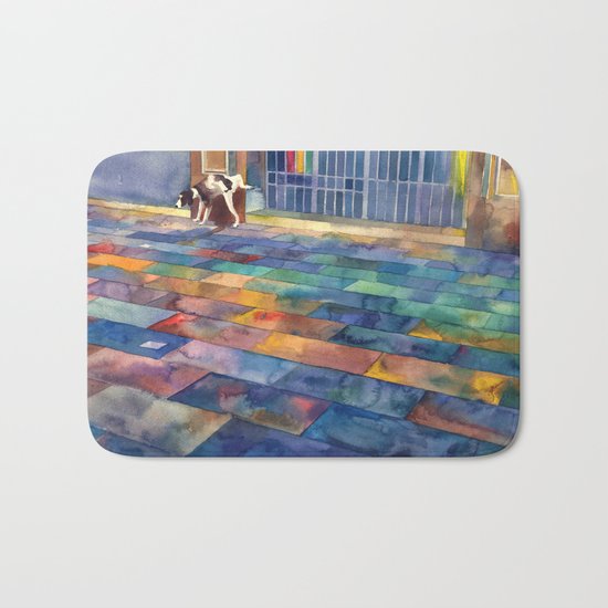 Dog and the city Bath Mat