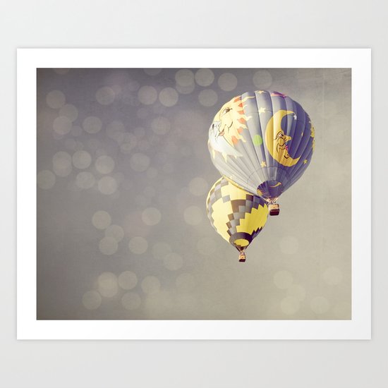 Moon Balloon Art Print