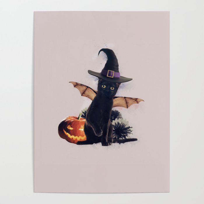 Halloween Funny Cat Poster