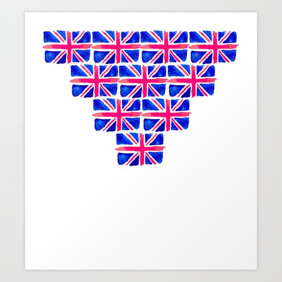 Watercolour Union Jack Art Print