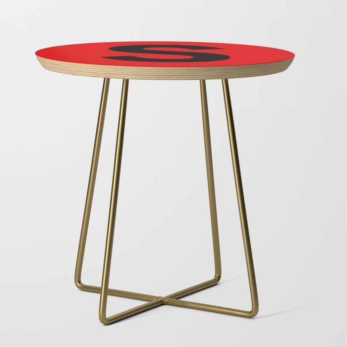 Letter S (Black & Red) Side Table